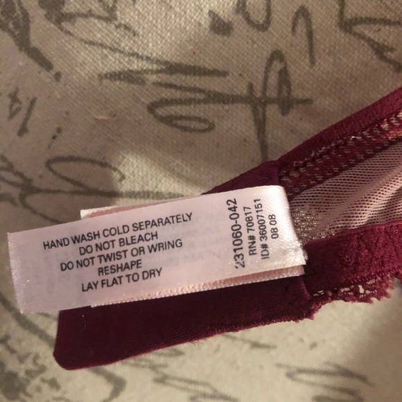 Victoria’s Secret Unlined Full Coverage 34C burgundy - Picture 4 of 4